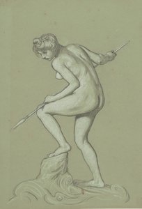 Mızraklı Kız Yunus, c. 1900. by Elihu Vedder