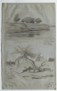 Nil, 1890 (kağıt üzerine renkli kurşun kalem) by Elihu Vedder