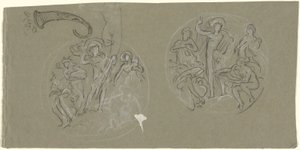Huntington Tavan için çalışma sayfası by Elihu Vedder