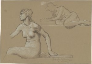 Astronomi Çalışması, 1892. by Elihu Vedder