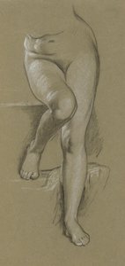 Fortune Figürü için çalışma. şömine rafı by Elihu Vedder