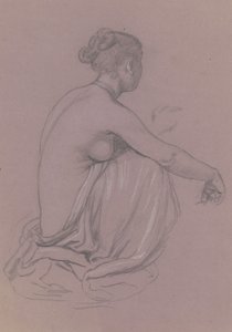 Yunan Kızlarının Banyo Yapması Çalışması, c. 1872. by Elihu Vedder