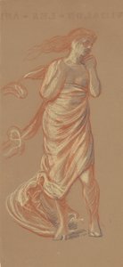 Yunan Kızlarının Banyo Yapması Çalışması [recto], c. 1872. by Elihu Vedder