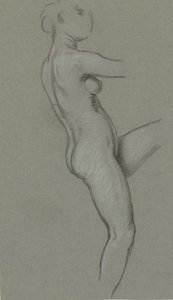 Yıldızlardaki Kader Buluşması için Çalışma, 1884-1887. by Elihu Vedder