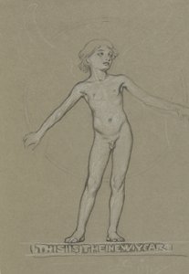 Kanatlı Gençlik Eğitimi (Yeni Yıl) by Elihu Vedder