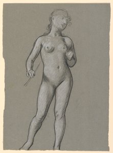 Çıplak Kadın Çalışması by Elihu Vedder