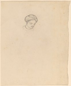 Kız Kafasının İncelenmesi, c. 1858. by Elihu Vedder