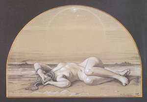 Ölü Medusa (kağıt üzerinde tebeşir)