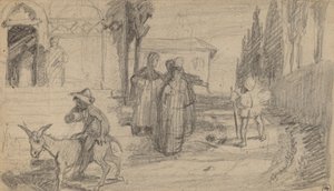 Değirmenci ve Eşek Mesel, c. 1859. by Elihu Vedder