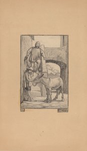 Oğul ve Eşek, 1863. by Elihu Vedder