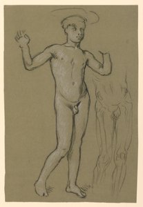 bir çeşme tasarımı için şekil çalışması by Elihu Vedder
