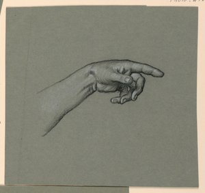 sol el ve bilek işaret etmek by Elihu Vedder