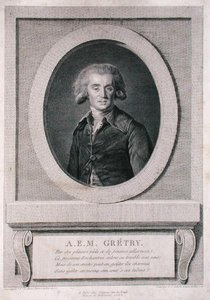 Andre Ernest Modeste Gretry (1741-1813) Louis Jacques Cathelin (1738-1804) tarafından oyulmuş 1786 (gravür)