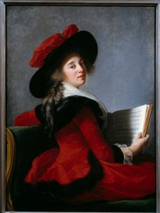 Crussol Baronesinin portresi. Marie Elisabeth Louise Vigee Le brun (veya Vigee-Lebrun veya Vigee Lebrun) (1755-1842) tarafından boyama by Elisabeth Louise Vigee Lebrun