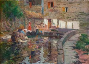 Çamaşırcı Kadınlar, Pontevedra, c1904 by Eliseo Meifren y Roig