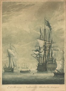 Nathaniel Blackerby Koleksiyonundan Nakliye Sahnesi by Elisha Kirkall after Willem van de Velde the Younger