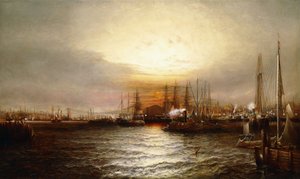 Chapman Dock ve Old Brooklyn Navy Yard, East River, New York