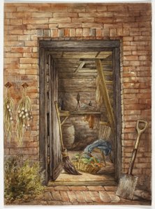 Açık Kapılı ve Kürekli Tuğla Duvar by Elizabeth Murray