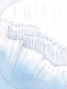 Cemaatten sonra, tüm Azizlerden benim için yardım etmelerini ve dua etmelerini istedim, 2000 (kağıt üzerinde w/c) by Elizabeth Wang