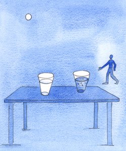 Otantik Katolik öğretisi, susamış ruhlar için bir bardak saf su gibidir, 2003 (kağıt üzerinde w/c) by Elizabeth Wang