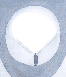 Küçük inanç, sevgi ve fedakarlık eylemleriyle, ruhun içinde yenilenen bir lütuf dökülmesi için bir boşluk hazırlanır., 2001 (kağıt üzerinde w/c) by Elizabeth Wang