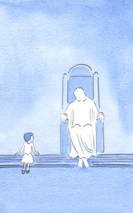 Mesih benden cahil bir çocuk gibi konuşmamı istedi, ancak inanç, tövbe ve dostluk nedeniyle Kendisine yakın biri, 2002 (kağıt üzerinde w/c) by Elizabeth Wang