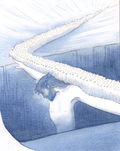 Mesih cennete giden köprümüzdür - dünyevi yaşam ile sonsuz zafer arasındaki uçurumun karşısındaki tek yol, 2000 (kağıt üzerinde w/c) by Elizabeth Wang