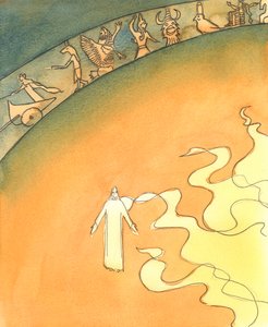 Mesih gerçekten Tanrı ve insandır, 2003 (kağıt üzerinde w/c) by Elizabeth Wang