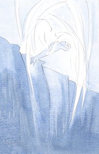 Mesih meleklerini ruhları karanlıktan kurtarmak ve onları Kendi ışığına yaklaştırmak için gönderir., 2001 (kağıt üzerinde w/c) by Elizabeth Wang