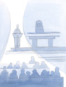 Mesih, rahibi aracılığıyla konuştu: "Sen de yetkiyle konuşabilirsin"; yani siz vaftiz edilmiş sadıklar İnancı paylaşabilirsiniz, 2000 (kağıt üzerinde w/c) by Elizabeth Wang