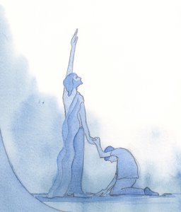 Günahsız Tanrı-adam olan Mesih, günahkarların şampiyonudur, 2002 (kağıt üzerinde w/c) by Elizabeth Wang