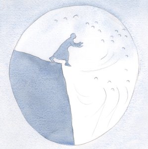 Dikkatimiz dağılmış veya huzursuz olduğumuzda bile, Tanrı dua ederek bizi yaşamının derinliklerine adım atmaya davet ediyor, 2000 (kağıt üzerinde w/c) by Elizabeth Wang