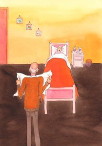 İyi niyet yeterli değildir. Öldürmek yanlıştır, buna hasta ve yaşlıların öldürülmesi de dahildir, aklımızda iyi bir niyet olsa bile, 2004 (kağıt üzerine suluboya) by Elizabeth Wang