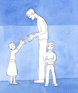 Yeryüzündeki bir evde bir çocuğun itaatsizlik etmesi, homurdanması, bağırması, damgalaması, somurtması ve minnet duymaması ne kadar üzücü, 2004 (kağıt üzerinde w/c) by Elizabeth Wang