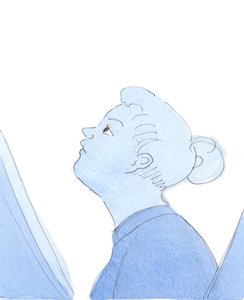 Başkaları için dua ederken, güven ve umutla dua etmemiz önemlidir, 2004 (kağıt üzerinde w/c) by Elizabeth Wang