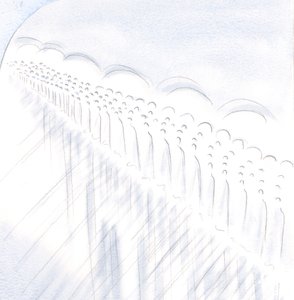 Mesih, Komünyonda, ruhumu Melekler ve Azizler ibadetiyle birleştirdiğinde sevincim taşıyor, 2000 (kağıt üzerinde w/c) by Elizabeth Wang