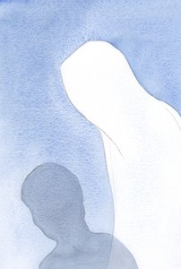 Kutsanmış Hanımımız açıkladı: "Ben senin annenim" ve her insanın annesi; Aşkı özel bir ayrıcalık değil, bir gerçektir., 2001 (kağıt üzerinde w/c) by Elizabeth Wang