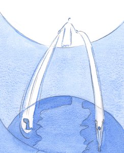 Dua bir lütuf kanalıdır, mesafe ne olursa olsun sevilen birine hediyeler vermenin güçlü ve kesin bir yoludur, Mesih aracılığıyla, 2002 (kağıt üzerinde w/c) by Elizabeth Wang