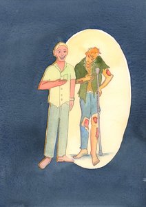 Ciddi bir günah işleyen ve bunu inkar eden biri, normal görünmeye çalışan ama gerçekten iltihaplı yaraları olan ve bir doktora göstermeyi reddeden bir adama benzer, 2003 (kağıt üzerinde w/c) by Elizabeth Wang