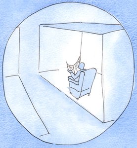 Bir başkasıyla namaz kılarken kalbini açmayan, kapısından içeri bakıp da selam vermek için ayağa kalkmayan adama benzer, 2003 (kağıt üzerinde w/c) by Elizabeth Wang