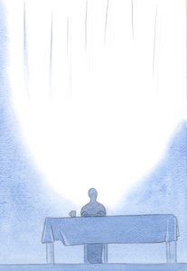 Mesih adına yemek için şükran günü, kutsal şirkette 2001 yılında yapılan ilahi bir şükrandır (kağıt üzerinde w/c) by Elizabeth Wang