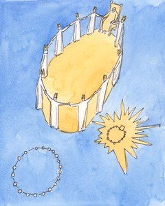 Kilise, birbirleriyle ve Papa ile iletişim halinde olan Katolik Piskoposlar tarafından öğretilir ve yönlendirilir, 2003 (kağıt üzerinde w/c) by Elizabeth Wang