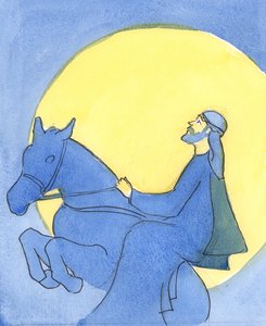 Rab, tövbe ve tövbe lütuflarını farklı şekillerde, farklı ruhlara bahşeder, 2004 (kağıt üzerinde w/c) by Elizabeth Wang