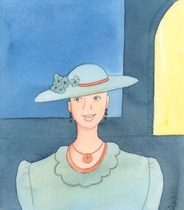 Tanrı benimle bir düğün hakkında konuştu ve şöyle dedi: "Ne isterseniz harcayın. Bu bir kutlama!", 2005 (kağıt üzerine suluboya) by Elizabeth Wang