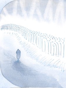 Cennetteki Azizler, kusurlu olmalarına rağmen, yeryüzünde Mesih için yaşayanlara hürmet ederler., 2000 (kağıt üzerinde w/c) by Elizabeth Wang