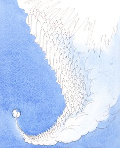 Cennetin Azizleri günah sorununun farkındadır, 2005 (kağıt üzerine suluboya) by Elizabeth Wang