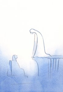 Leydimizden yardım istediğimde beni duyuyor, 2002 (kağıt üzerinde w/c) by Elizabeth Wang