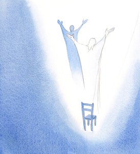 "İsa benim övgümdür" dediğimde, Mesih beni sevinçle kaldırdı, 2000 (kağıt üzerinde w/c) by Elizabeth Wang