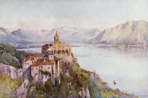 Madonna del Sasso, Locarno, Maggiore Gölü (renkli taş)
