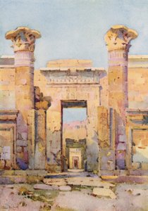 Medinet-Habu (Siyah Litho) by Ella Du Cane